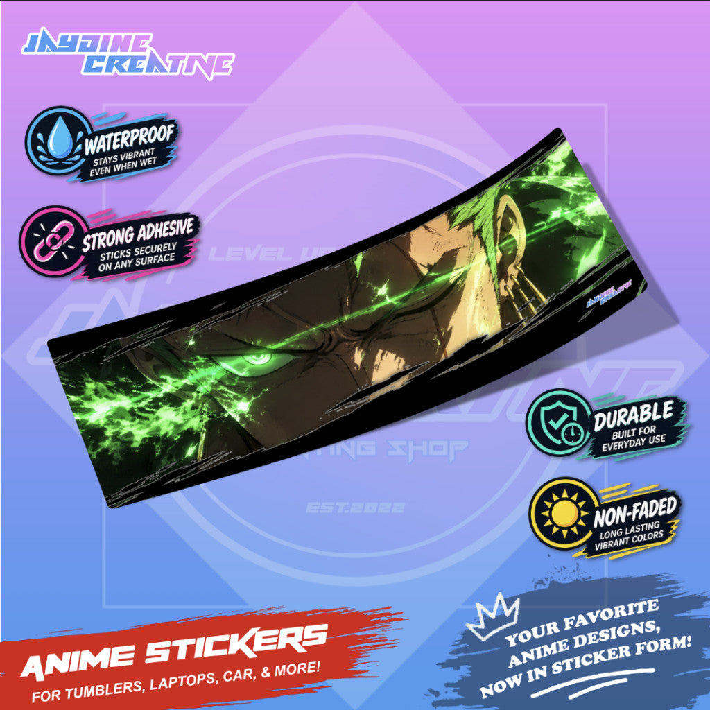 One Piece Slap Design Anime Sticker Waterproof Strong Adhesive for Tumblers Laptops Car
