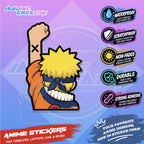 Naruto Nakama Fist Up Waterproof Sticker Anime Inspired Sticker