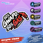 Random Motorcycle Sticker Gwapo Vibes Vinyl Waterproof for Car, Laptops, Tumbler