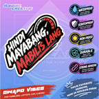 Random Motorcycle Sticker Gwapo Vibes Vinyl Waterproof for Car, Laptops, Tumbler