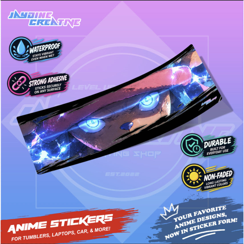 One Piece Slap Design Anime Sticker Waterproof Strong Adhesive for Tumblers Laptops Car