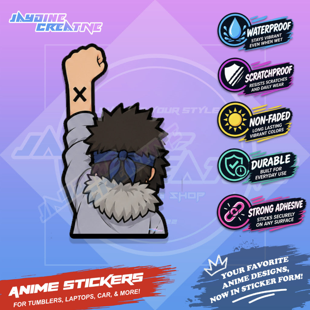 Naruto Nakama Fist Up Waterproof Sticker Anime Inspired Sticker