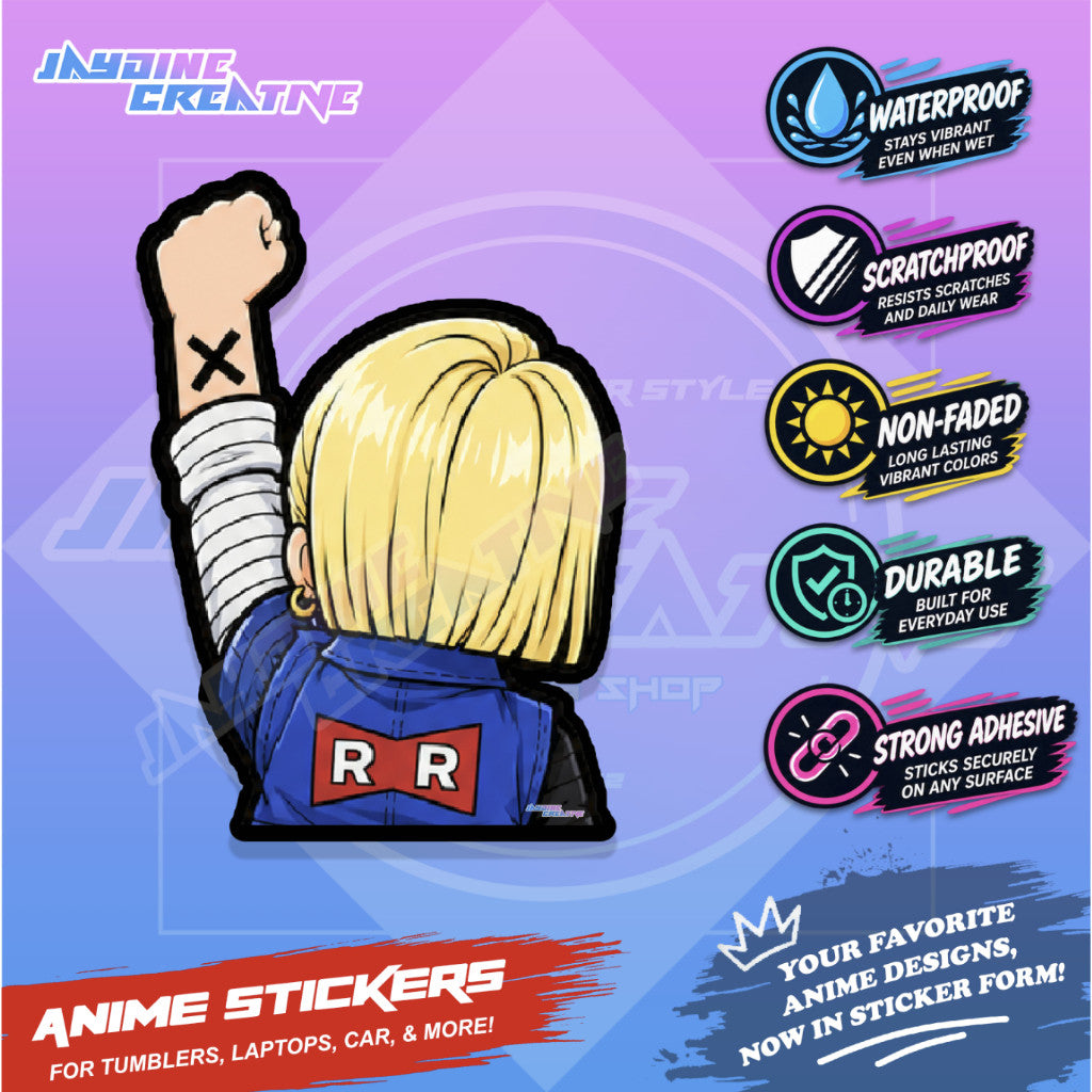 Dragonball Nakama Fist Up Waterproof Sticker Anime Inspired Sticker