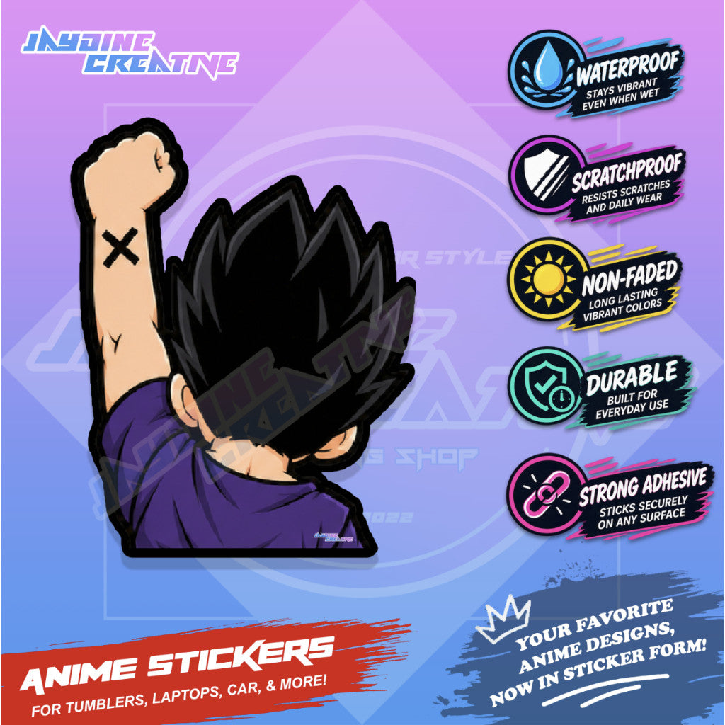Dragonball Nakama Fist Up Waterproof Sticker Anime Inspired Sticker