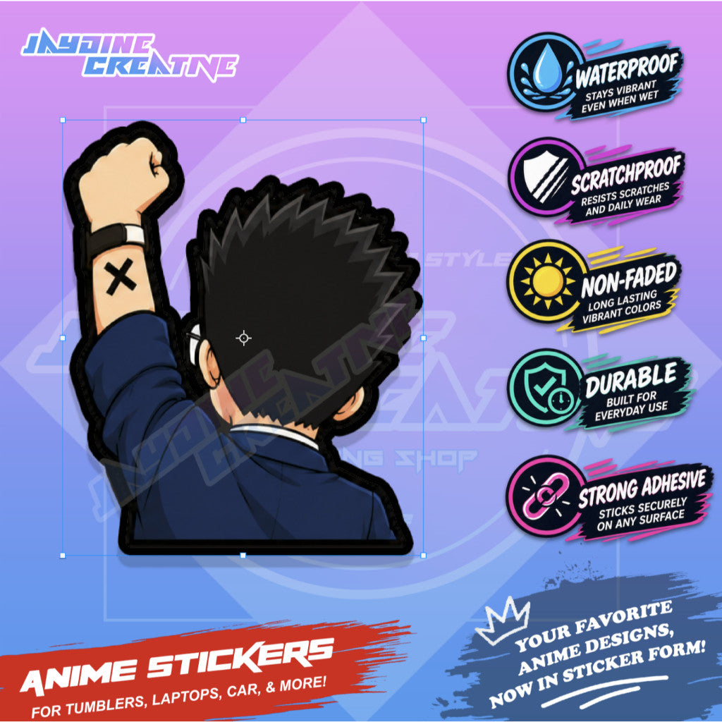 Hunter x Hunter Nakama Fist Up Waterproof Sticker Anime Inspired Sticker
