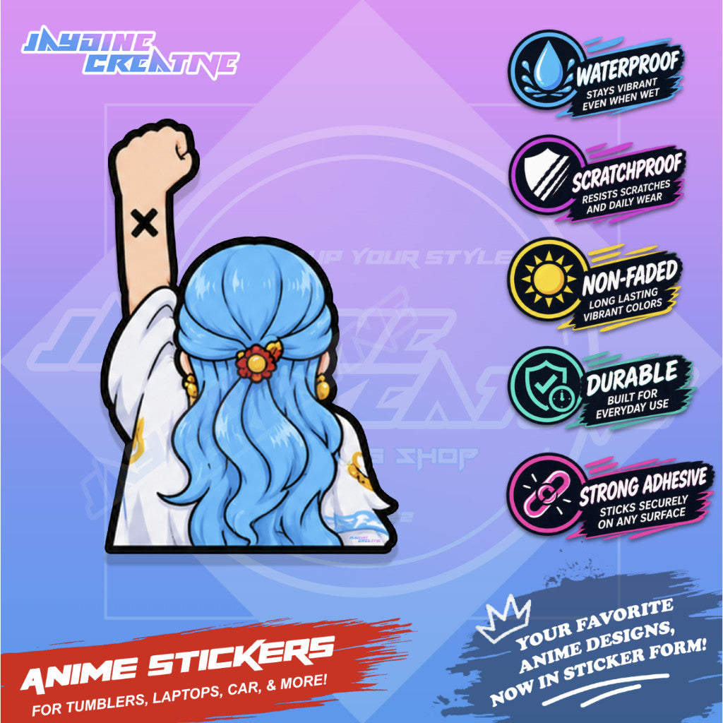 One Piece Nakama Fist Up Waterproof Sticker Anime Inspired Sticker