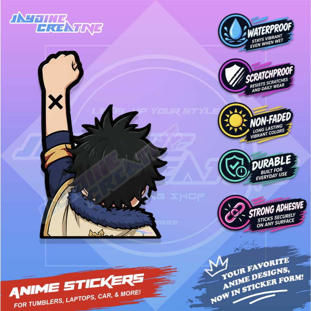 Black Clover Nakama Fist Up Waterproof Sticker Anime Inspired Sticker