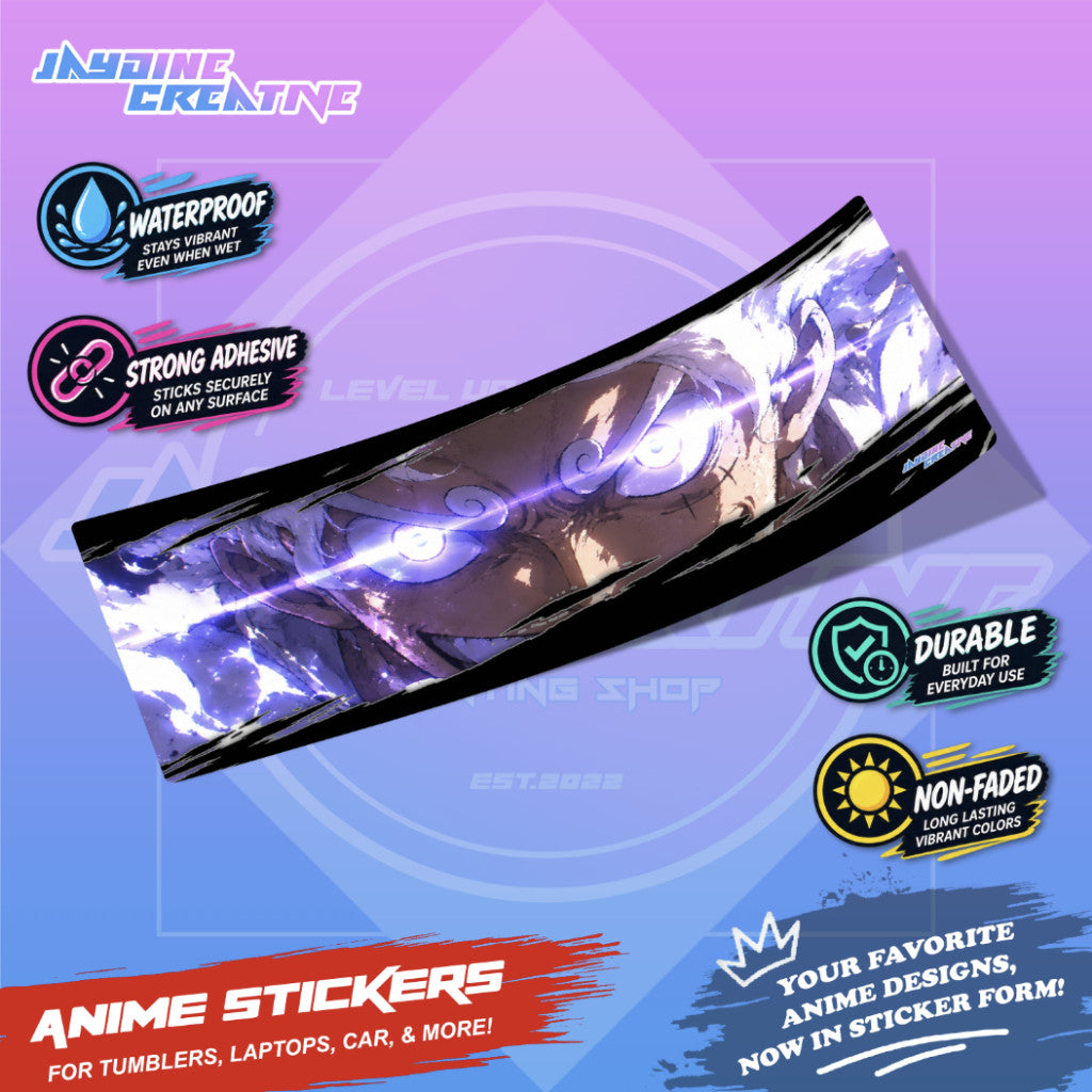 One Piece Slap Design Anime Sticker Waterproof Strong Adhesive for Tumblers Laptops Car