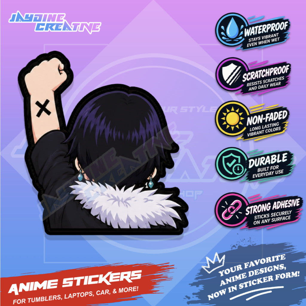 Hunter x Hunter Nakama Fist Up Waterproof Sticker Anime Inspired Sticker