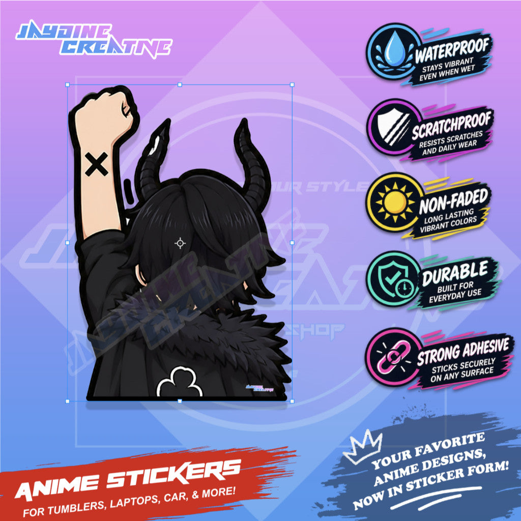 Black Clover Nakama Fist Up Waterproof Sticker Anime Inspired Sticker