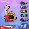 One Piece Nakama Fist Up Waterproof Sticker Anime Inspired Sticker