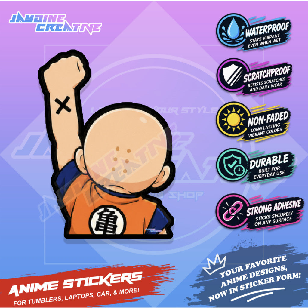 Dragonball Nakama Fist Up Waterproof Sticker Anime Inspired Sticker