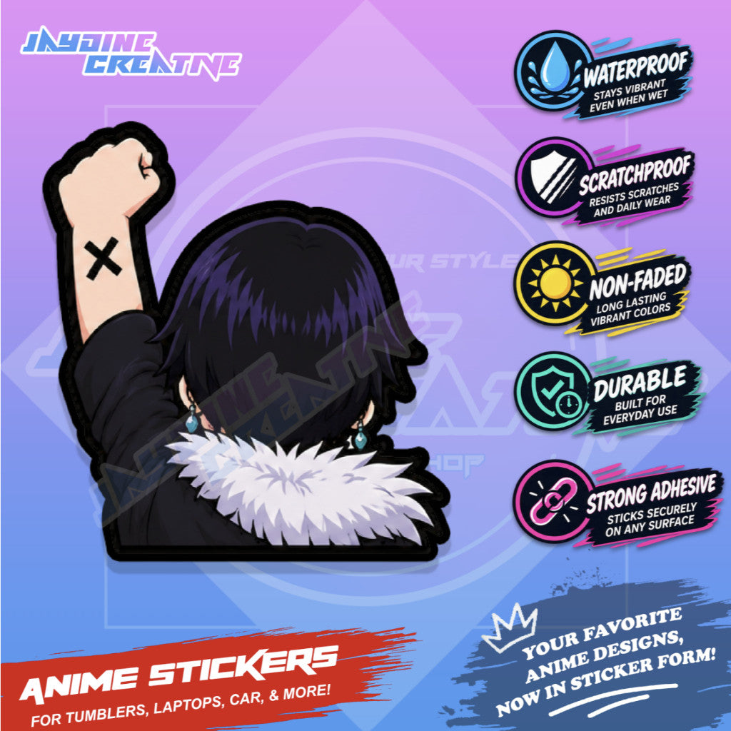Hunter x Hunter Nakama Fist Up Waterproof Sticker Anime Inspired Sticker