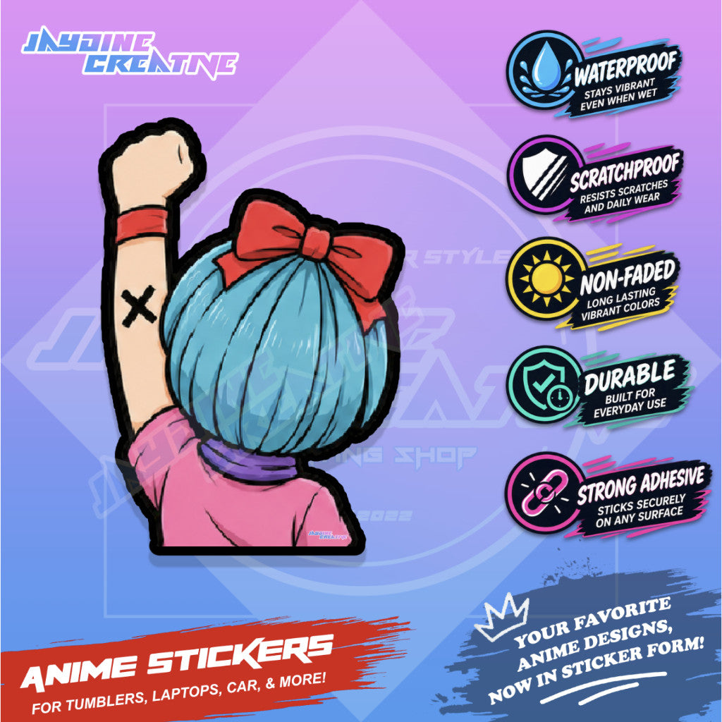 Dragonball Nakama Fist Up Waterproof Sticker Anime Inspired Sticker