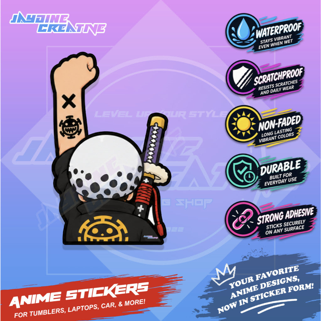 One Piece Nakama Fist Up Waterproof Sticker Anime Inspired Sticker