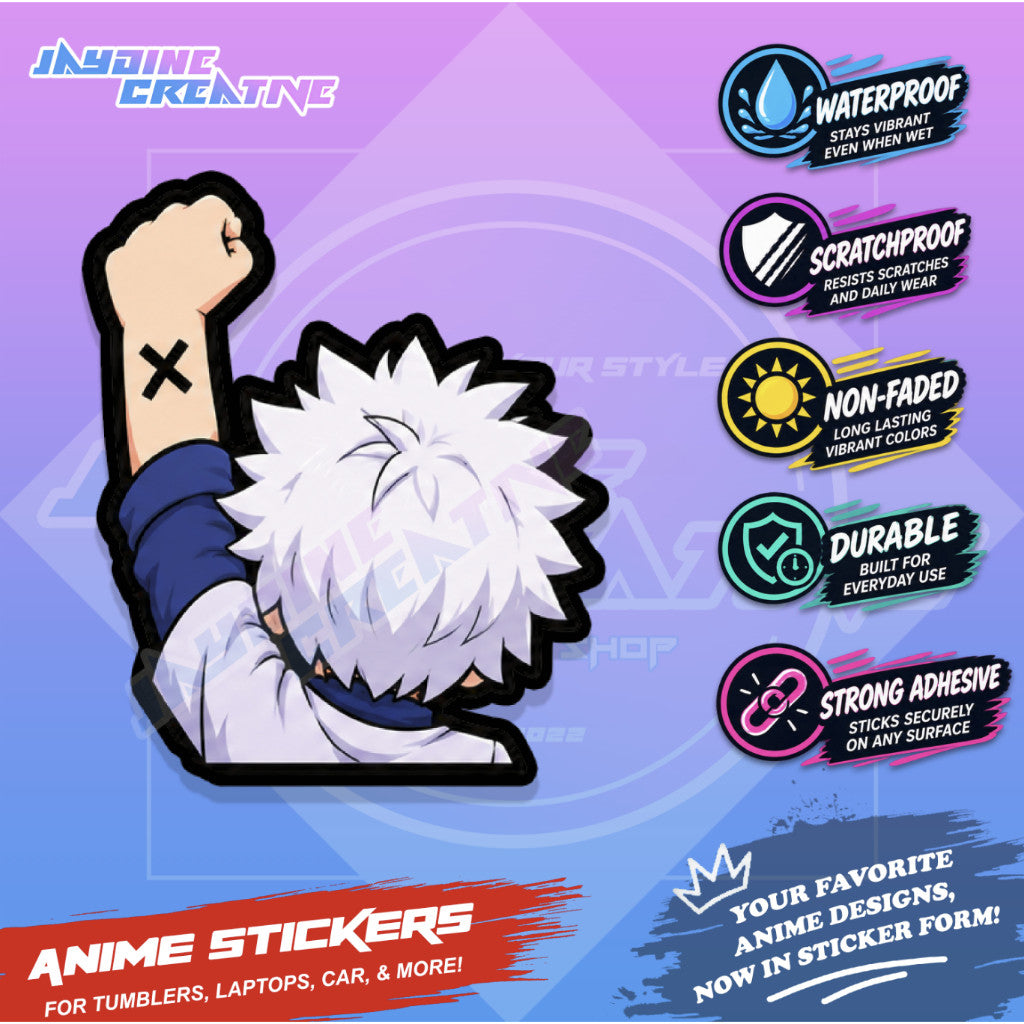 Hunter x Hunter Nakama Fist Up Waterproof Sticker Anime Inspired Sticker