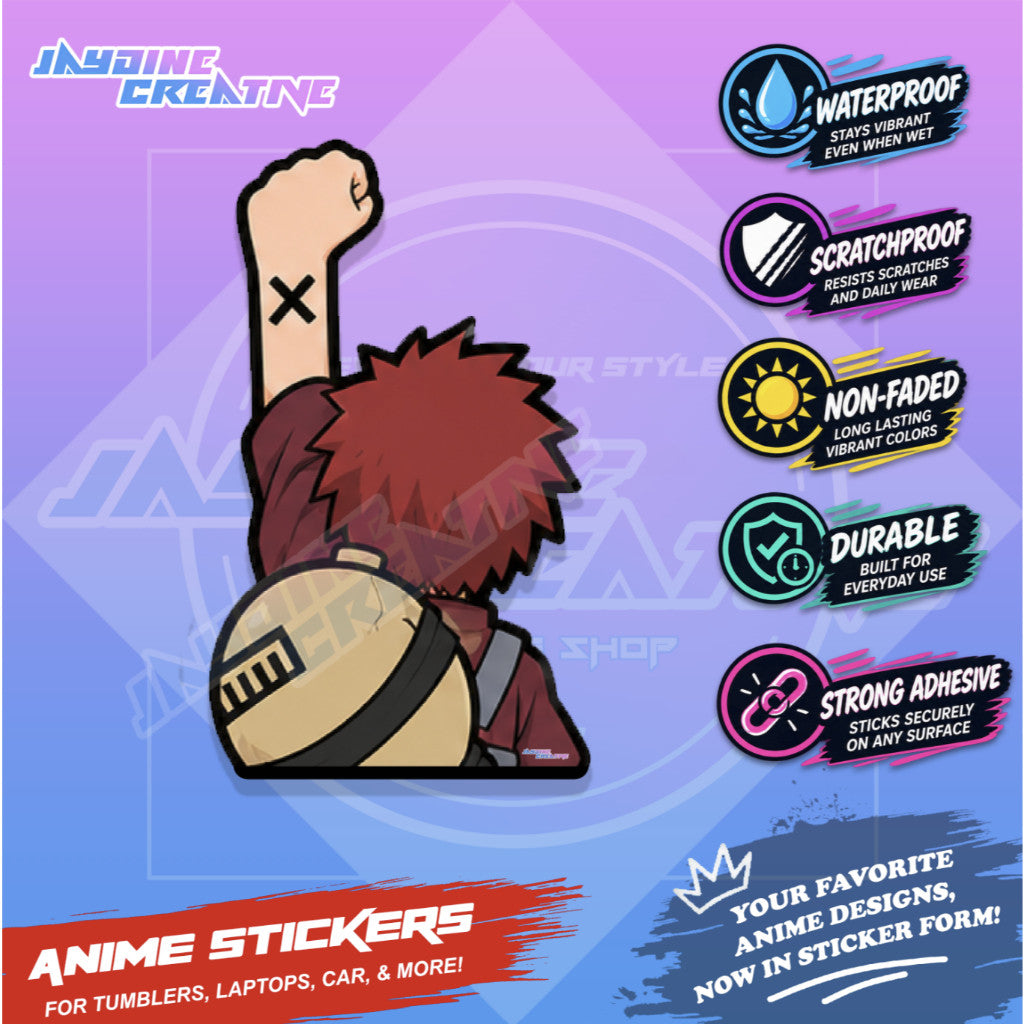 Naruto Nakama Fist Up Waterproof Sticker Anime Inspired Sticker