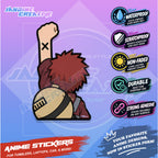 Naruto Nakama Fist Up Waterproof Sticker Anime Inspired Sticker