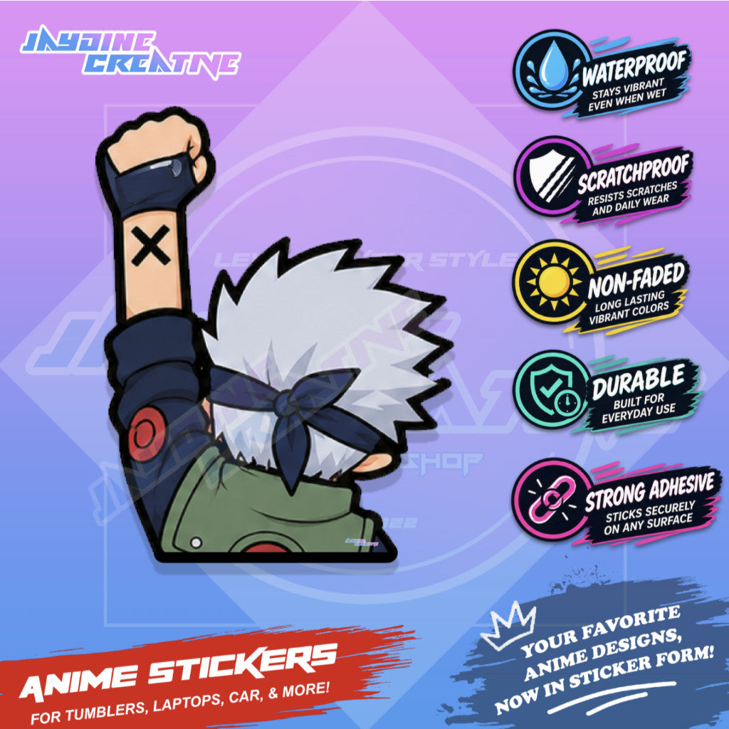 Naruto Nakama Fist Up Waterproof Sticker Anime Inspired Sticker