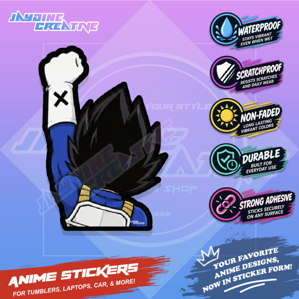 Dragonball Nakama Fist Up Waterproof Sticker Anime Inspired Sticker