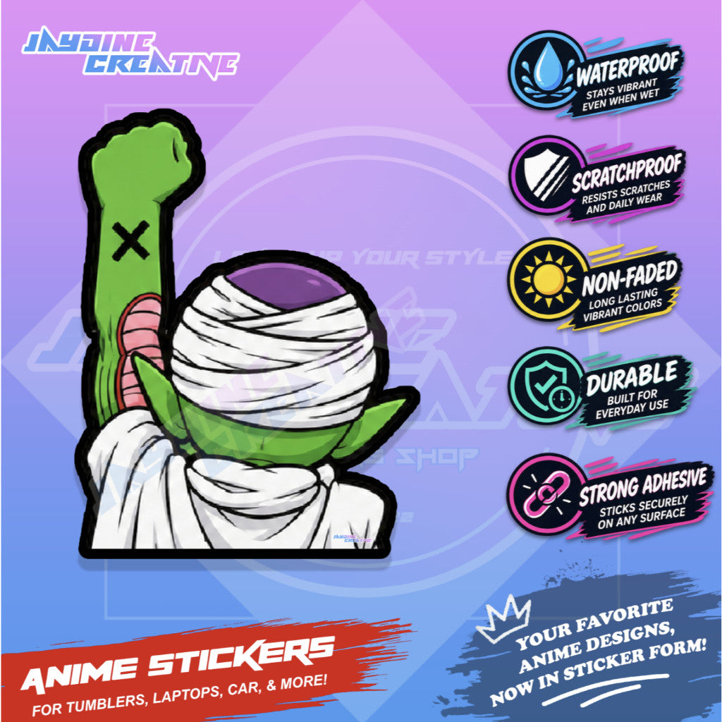 Dragonball Nakama Fist Up Waterproof Sticker Anime Inspired Sticker