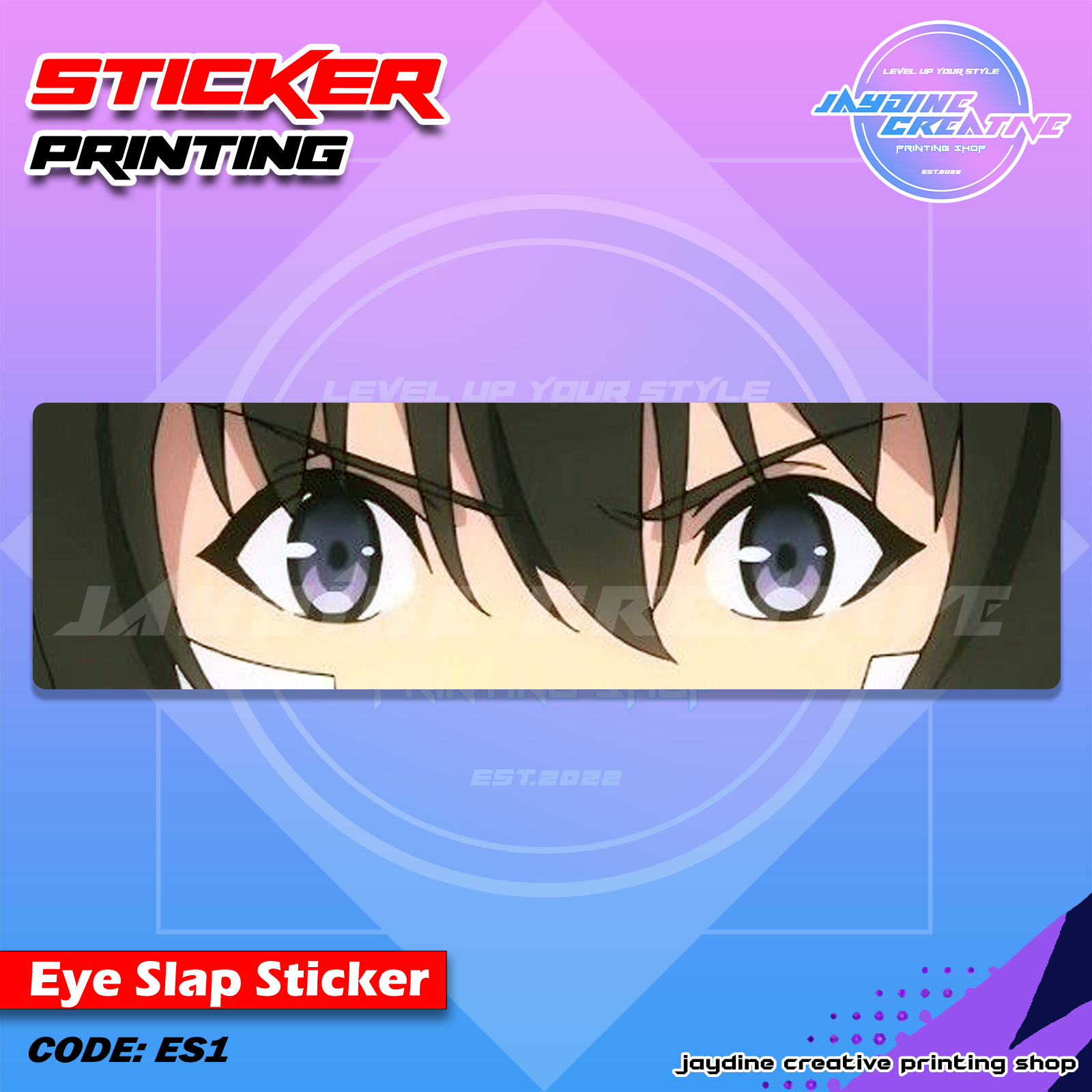 Solo Leveling Inspired Eye Slap Sticker