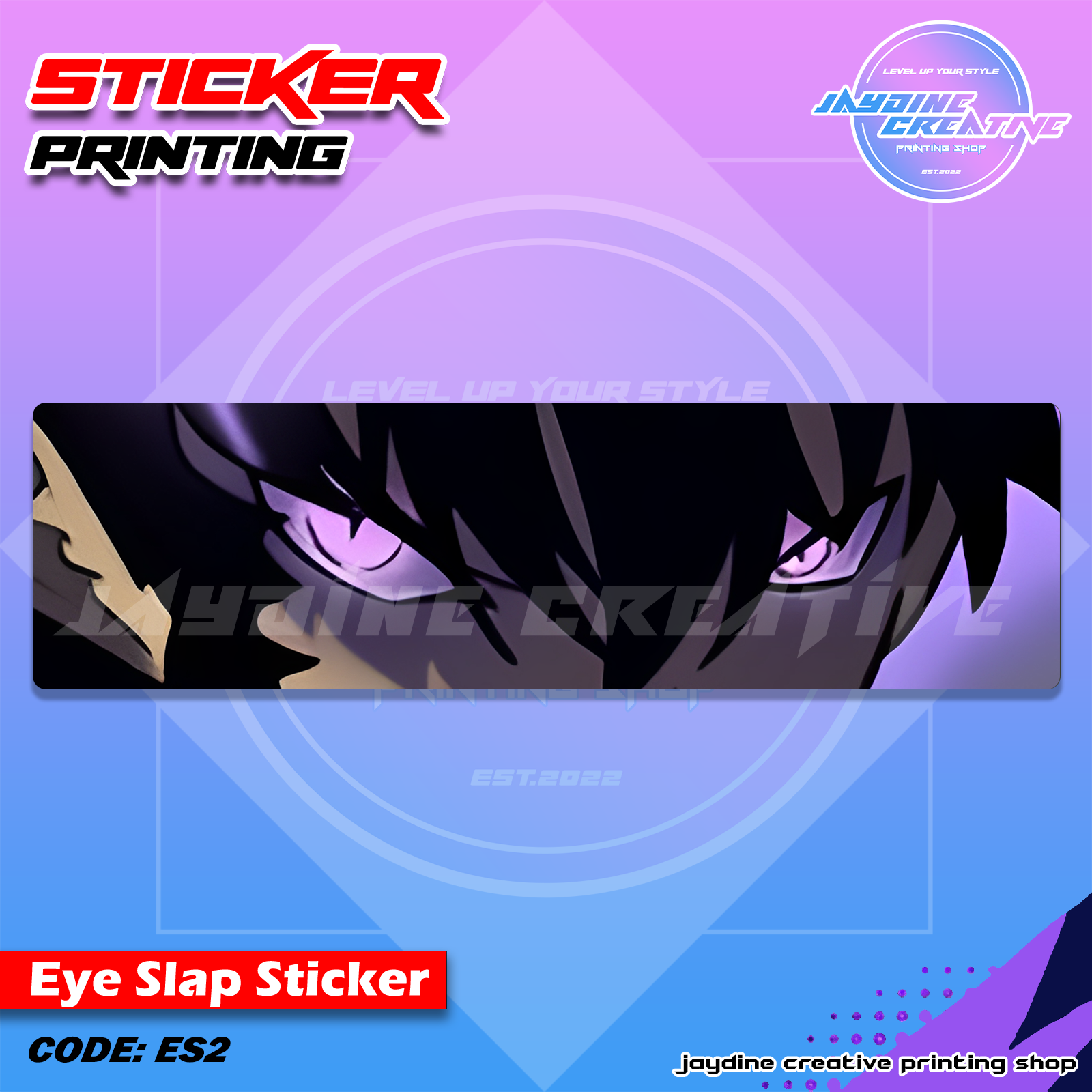 Solo Leveling Inspired Eye Slap Sticker