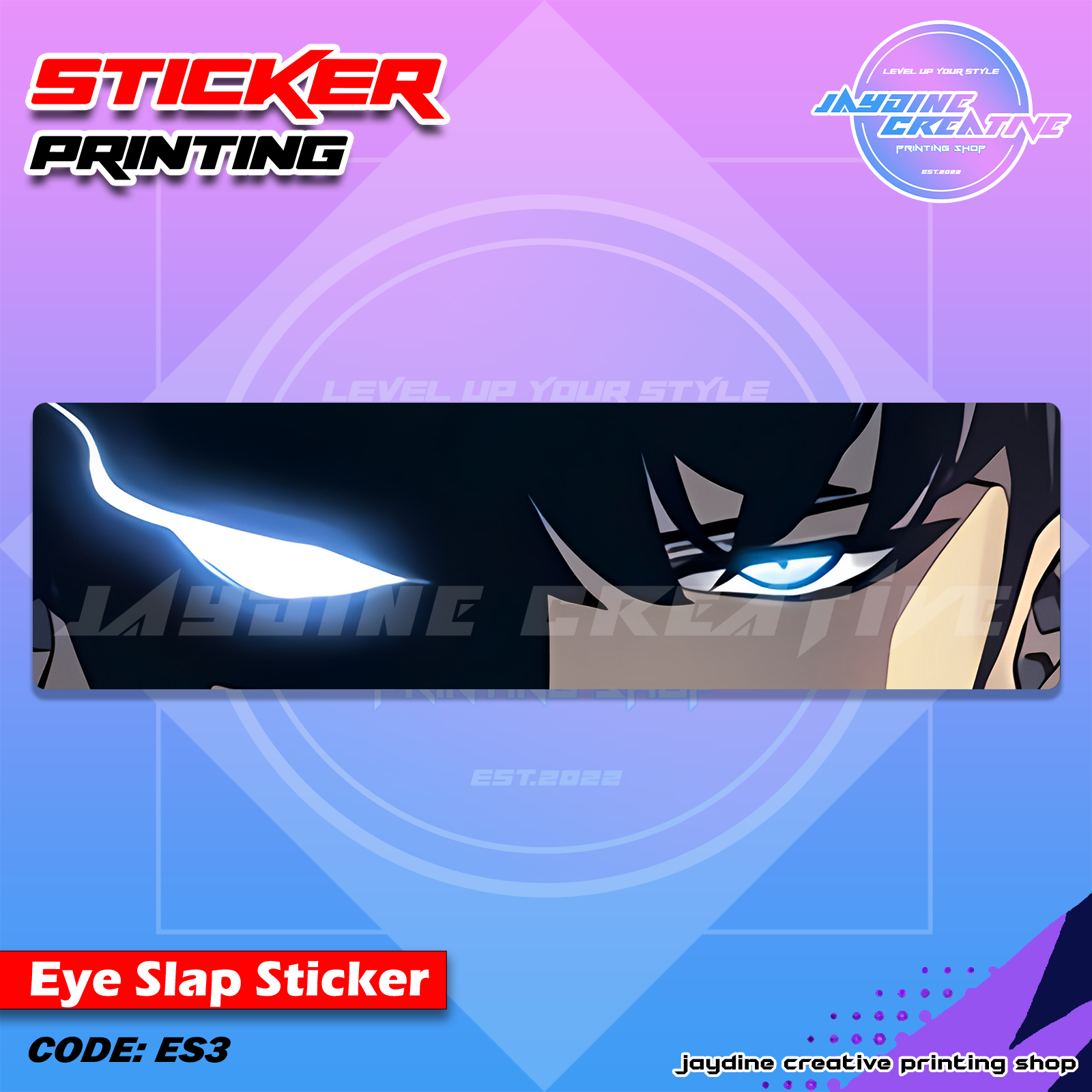 Solo Leveling Inspired Eye Slap Sticker