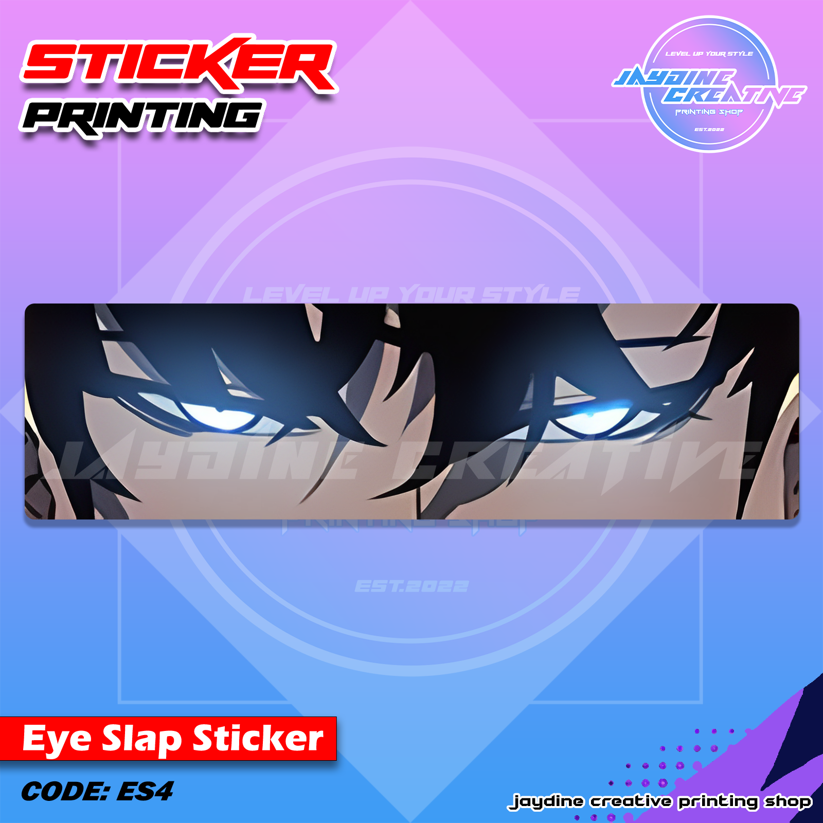 Solo Leveling Inspired Eye Slap Sticker