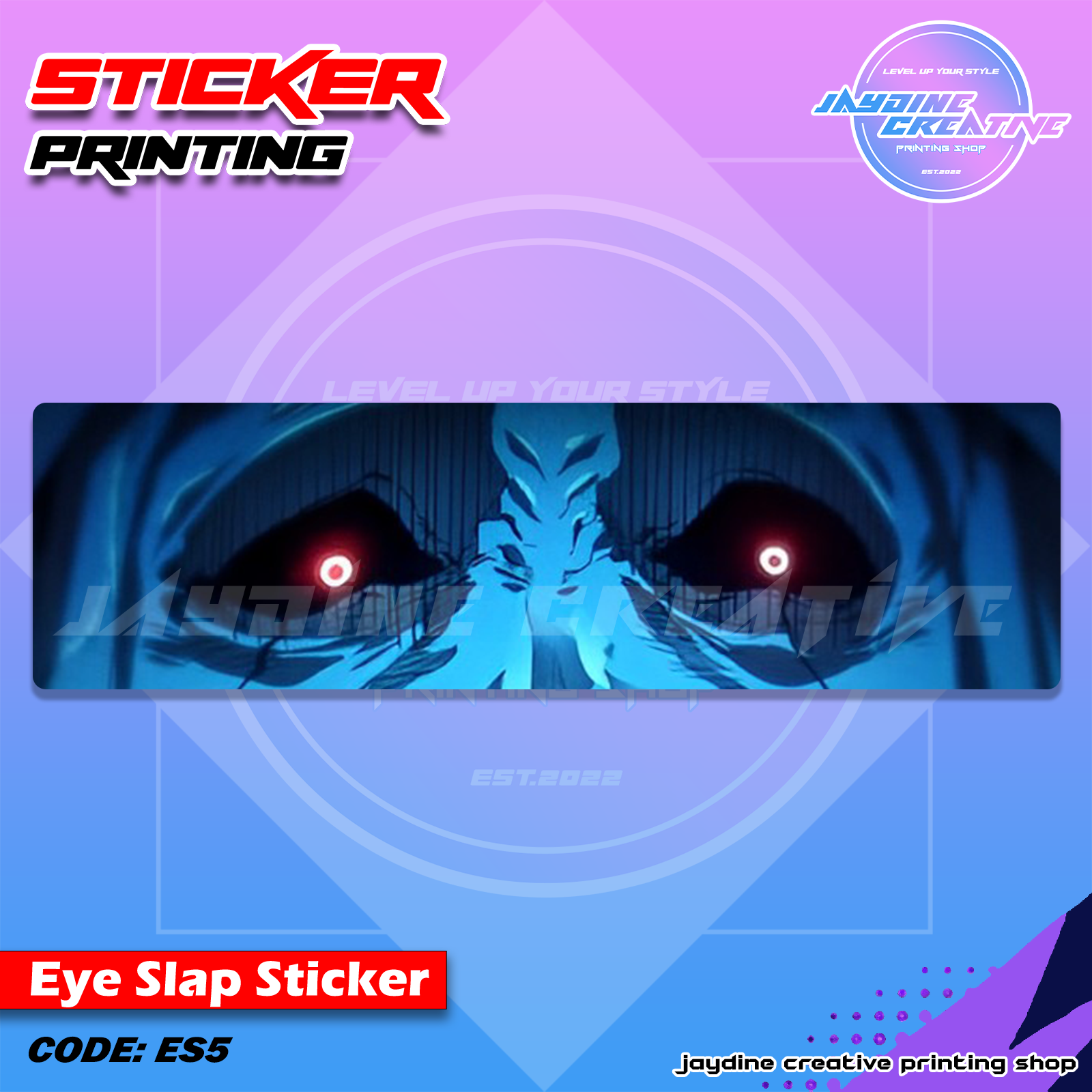Solo Leveling Inspired Eye Slap Sticker
