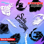 Solo Leveling Inspired Decal Cut-Out Sticker