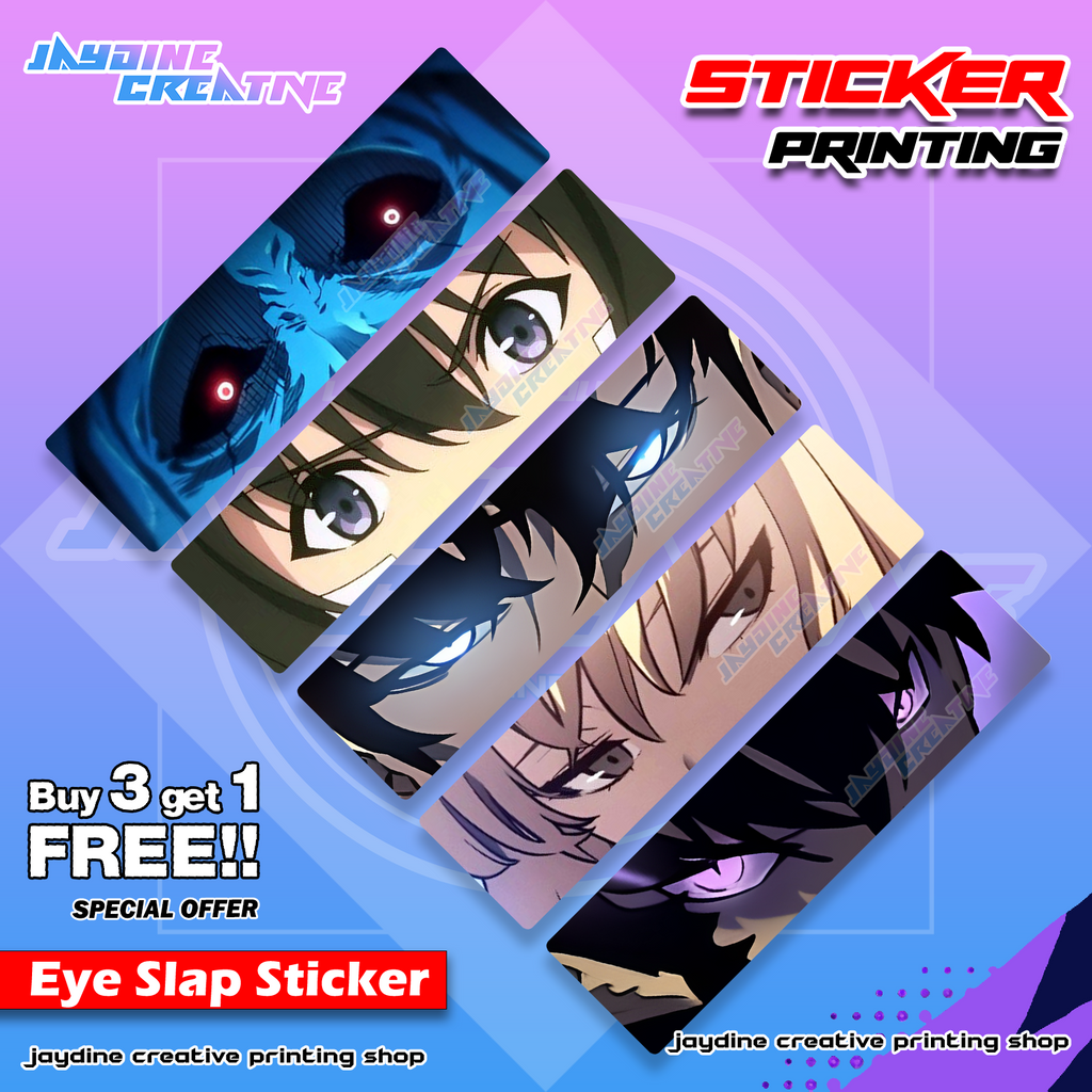 Solo Leveling Inspired Eye Slap Sticker